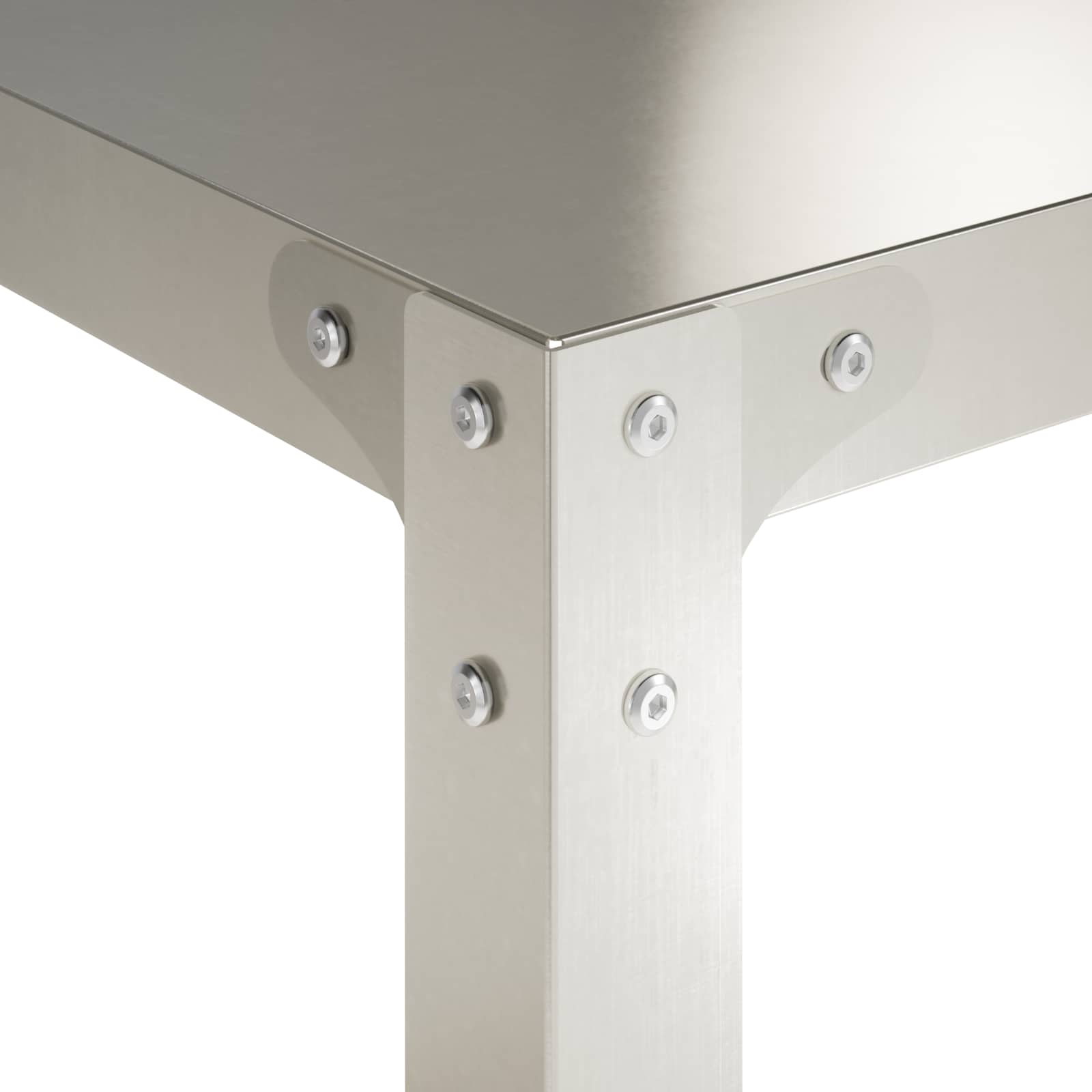 Tavolo da rinvaso 100 x 50 x 104 cm Acciaio Inox Argento