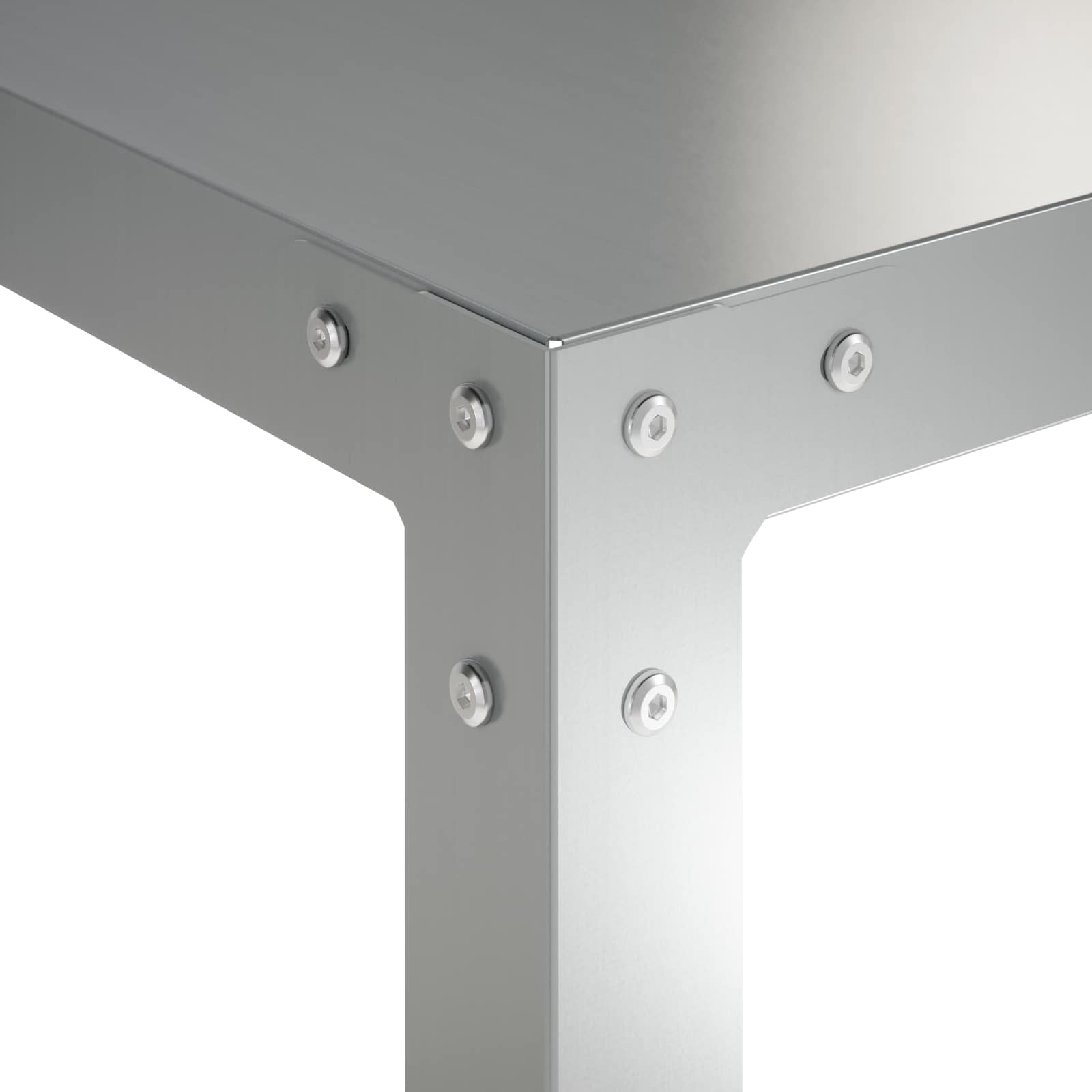 Tavolo da rinvaso 100 x 50 x 104 cm Acciaio zincato Argento