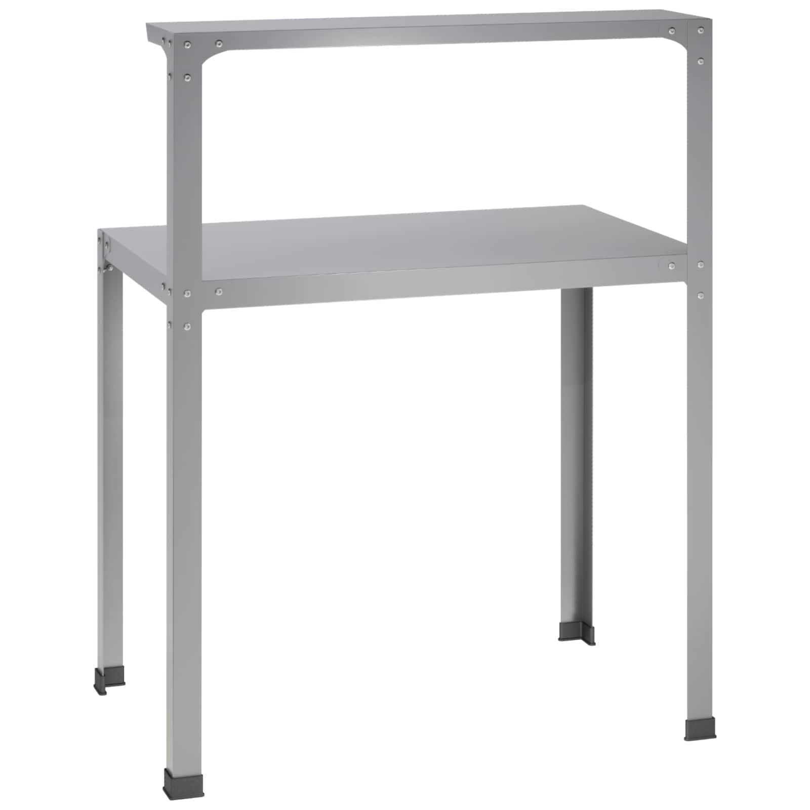 Tavolo da rinvaso 60 x 50 x 104 cm Acciaio zincato Argento