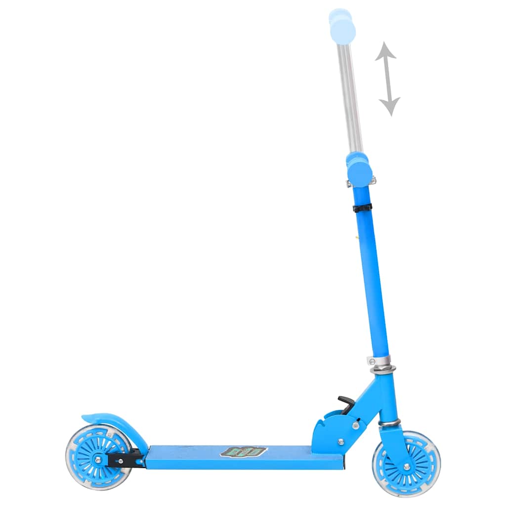 Monopattino Bambini 2 Ruote Manubrio Regolabile Alluminio Blu