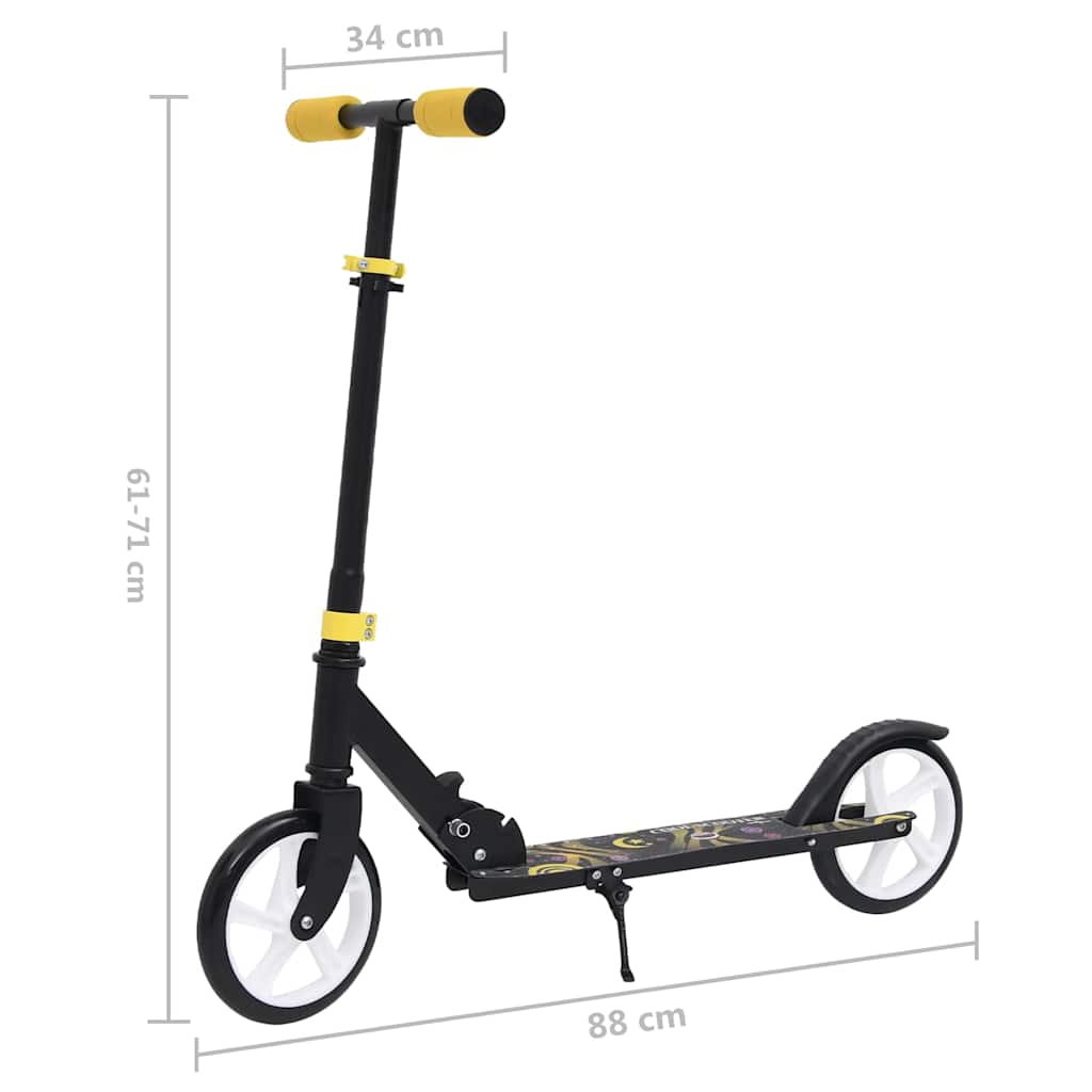 Monopattino per Bambini a 2 Ruote Manubrio Regolabile Giallo