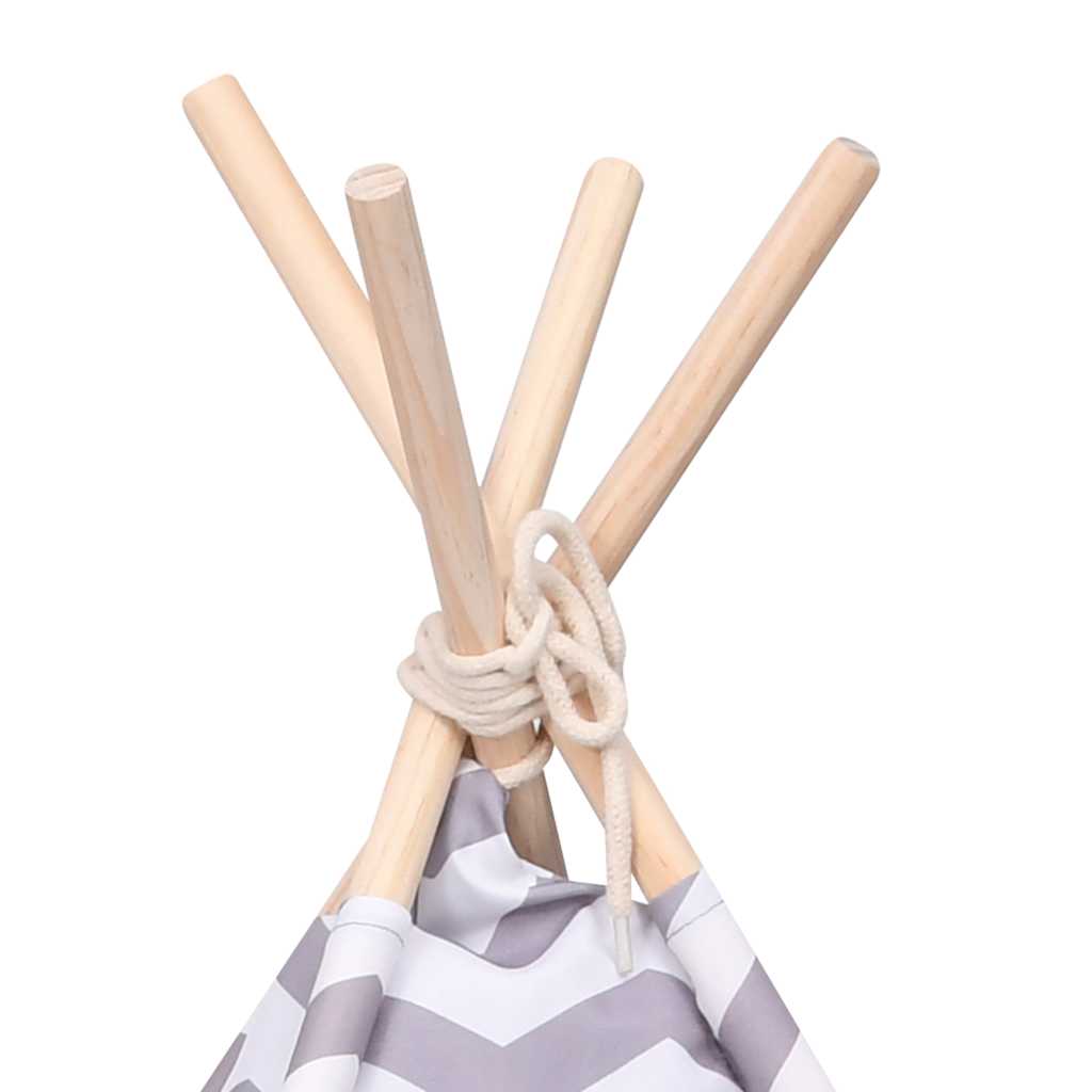 Tenda Tipi per Gatti con Borsa Grigio Microfibra 60x60x70 cm