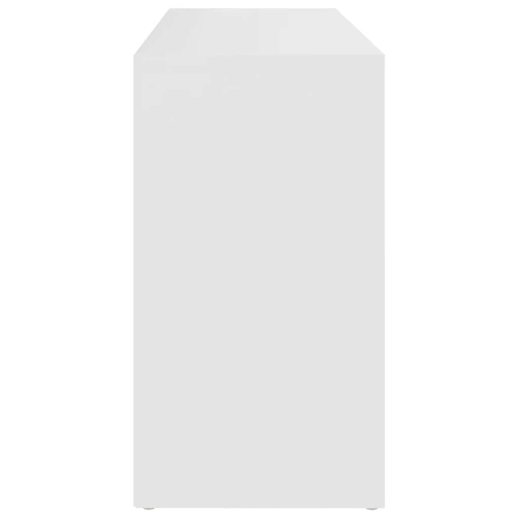 Scarpiera con Panchina Bianco 103x30x55 cm in Multistrato