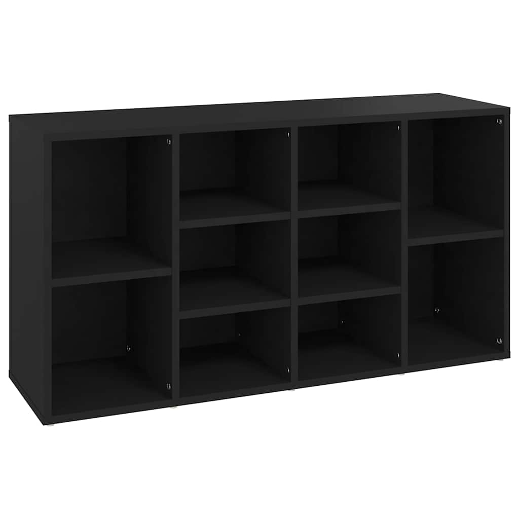 Scarpiera con Panchina Nera 103x30x55 cm Legno Multistrato