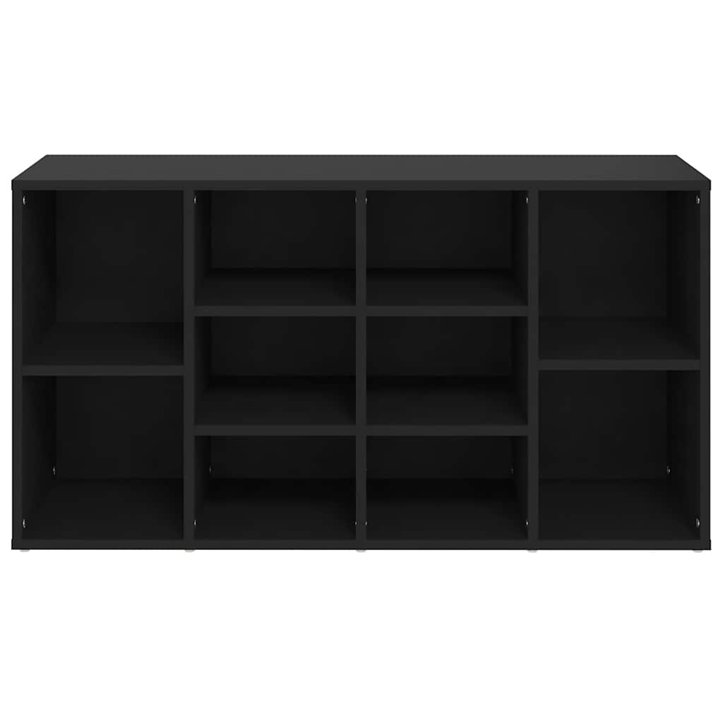 Scarpiera con Panchina Nera 103x30x55 cm Legno Multistrato