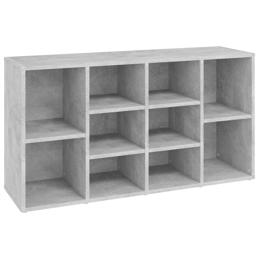 Scarpiera con Panchina Grigio Cemento 103x30x55cm Multistrato