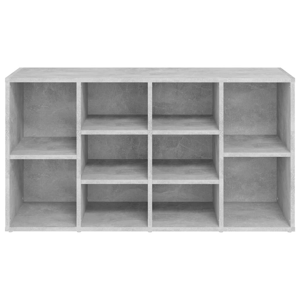 Scarpiera con Panchina Grigio Cemento 103x30x55cm Multistrato