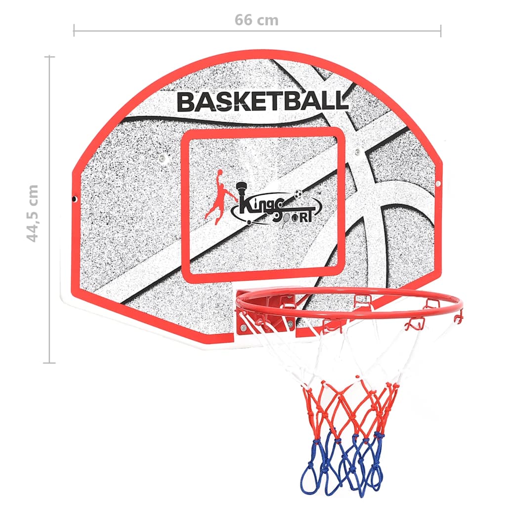 Set Tabellone da Basket da Parete 3 pz 66x44,5 cm