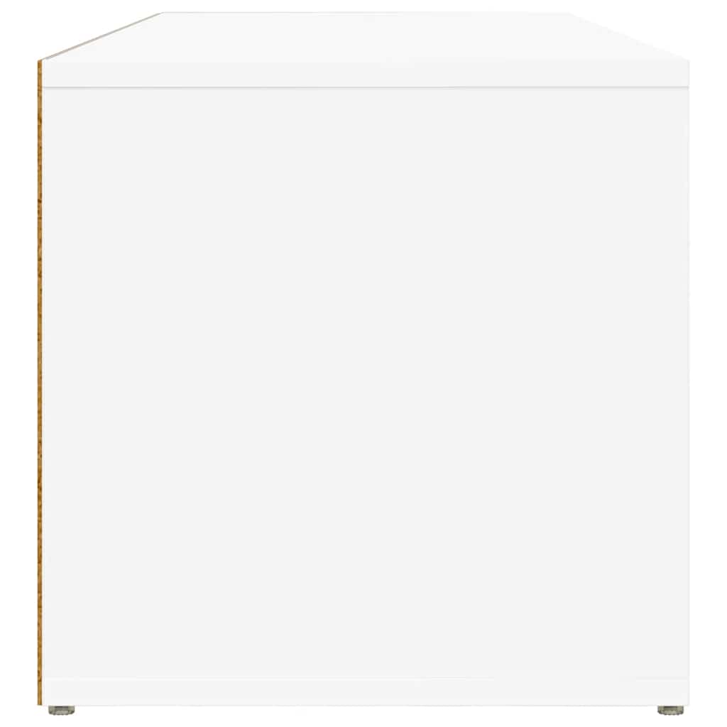 Scarpiera con Panchina Bianca 102x35x35 cm in Legno Multistrato