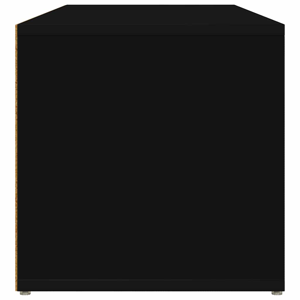 Panca Porta Scarpe Nera 102x35x35 cm in Legno Multistrato
