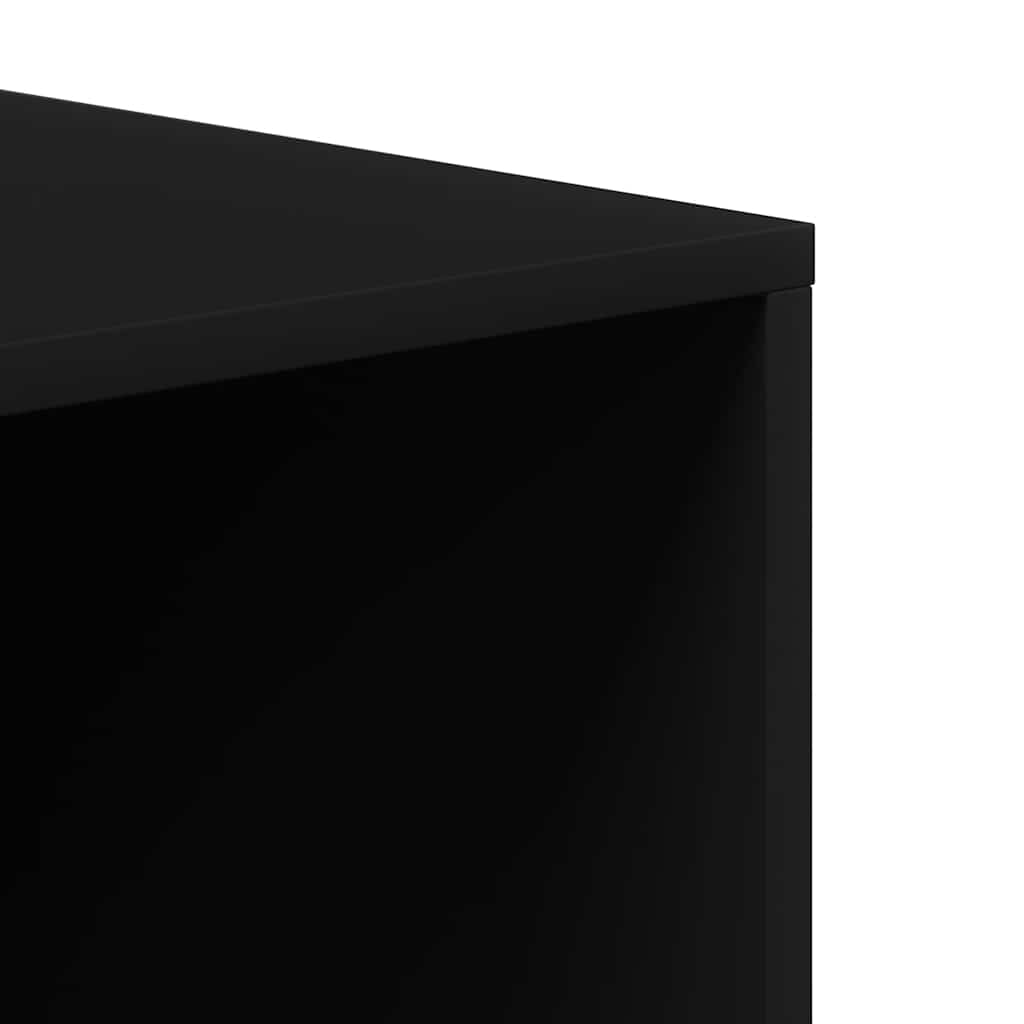 Panca Porta Scarpe Nera 102x35x35 cm in Legno Multistrato