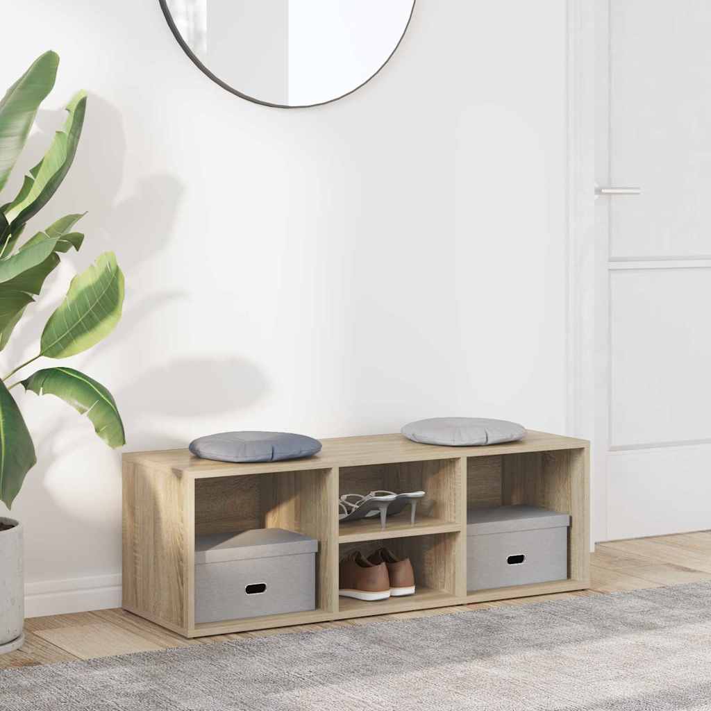 Panca Porta Scarpe Rovere Sonoma 102x35x35 cm Legno Multistrato