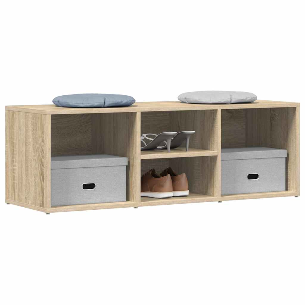 Panca Porta Scarpe Rovere Sonoma 102x35x35 cm Legno Multistrato