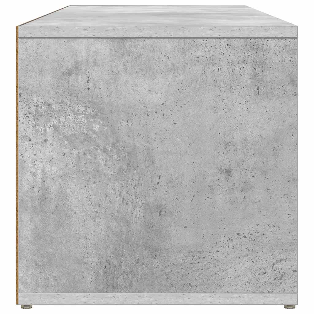 Panca Porta Scarpe Grigio Cemento 102x35x35cm Legno Multistrato