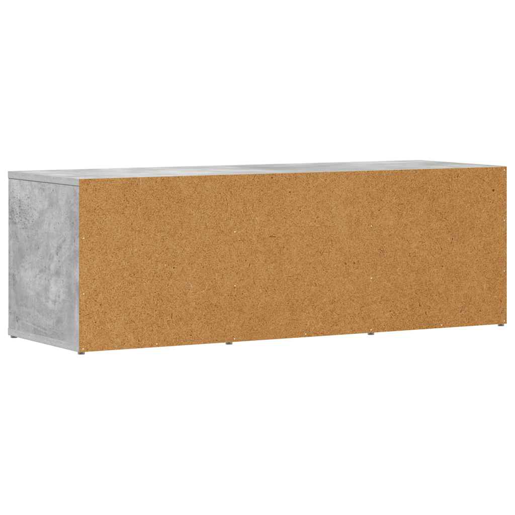 Panca Porta Scarpe Grigio Cemento 102x35x35cm Legno Multistrato