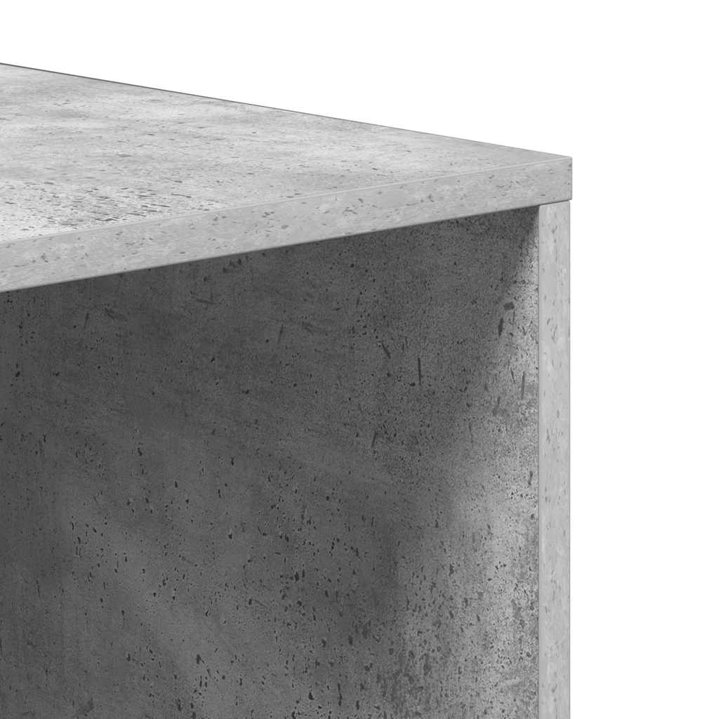 Panca Porta Scarpe Grigio Cemento 102x35x35cm Legno Multistrato