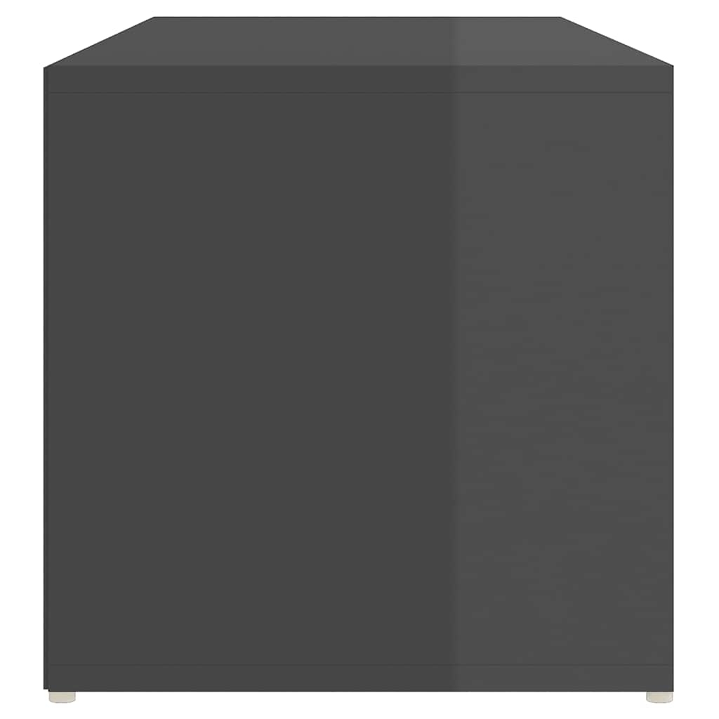 Panca Porta Scarpe Grigio Lucido 102x35x35 cm Legno Multistrato