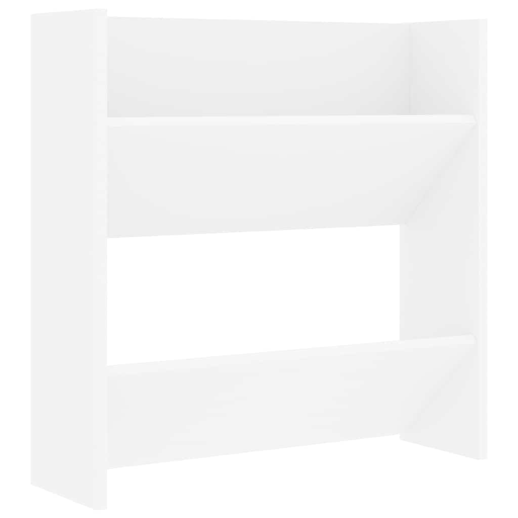 Scarpiere a Muro 4 pz Bianche 60x18x60 cm in Legno Multistrato