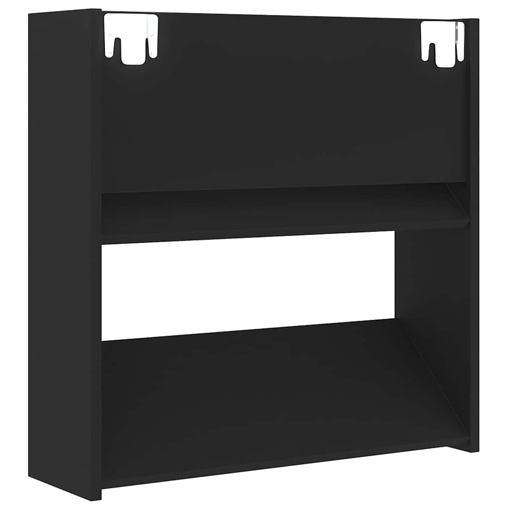 Scarpiere a Muro 4 pz Nere 60x18x60 cm in Legno Multistrato