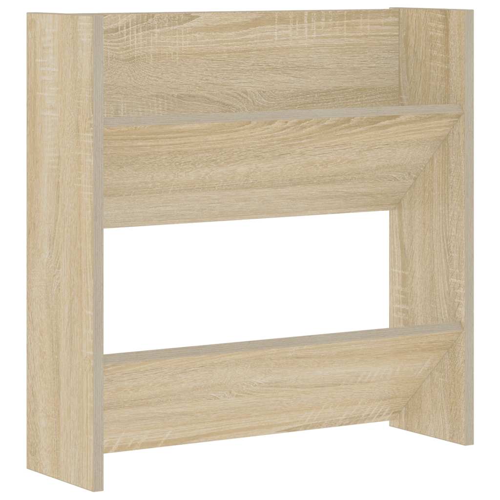 Scarpiere a Muro 2pz Rovere Sonoma 60x18x60cm Legno Multistrato