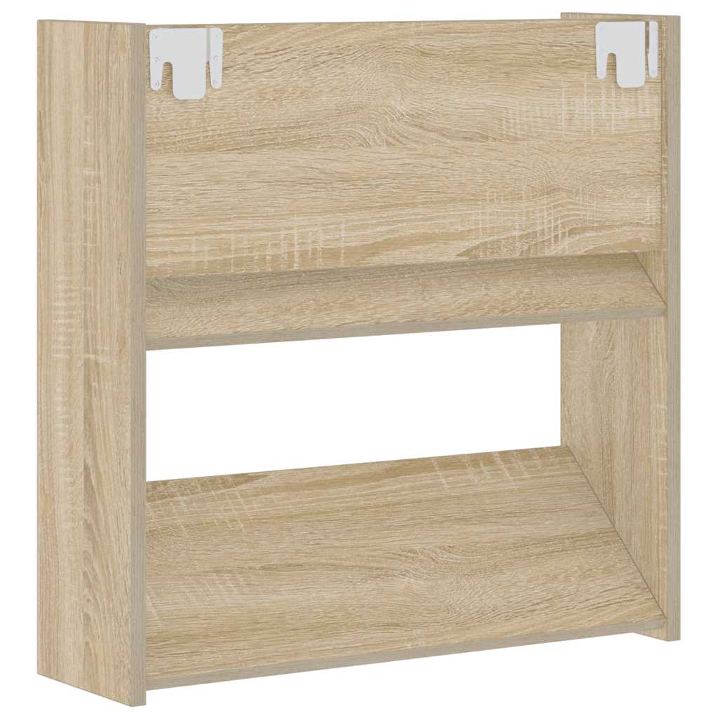 Scarpiere a Muro 2pz Rovere Sonoma 60x18x60cm Legno Multistrato