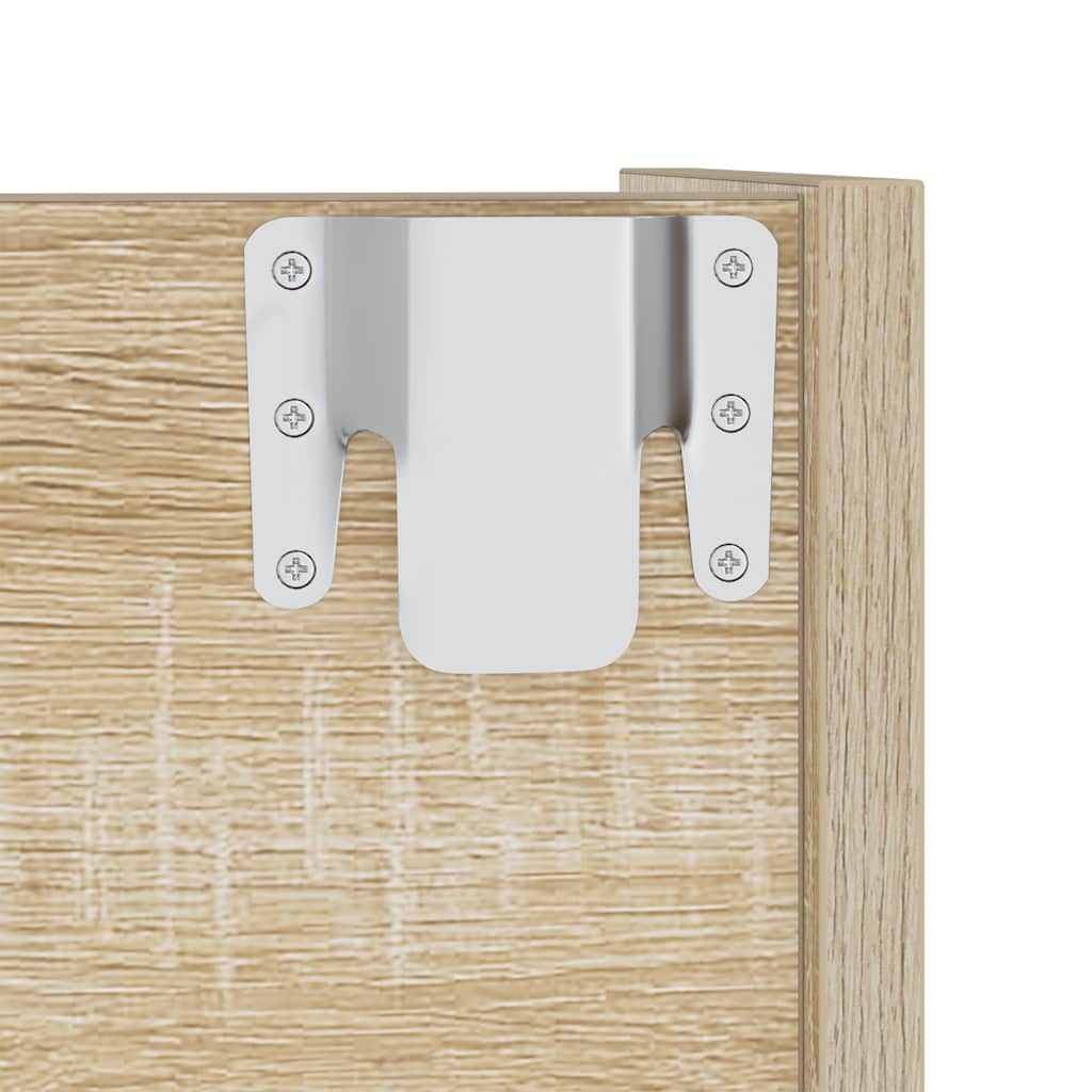 Scarpiere a Muro 2pz Rovere Sonoma 60x18x60cm Legno Multistrato