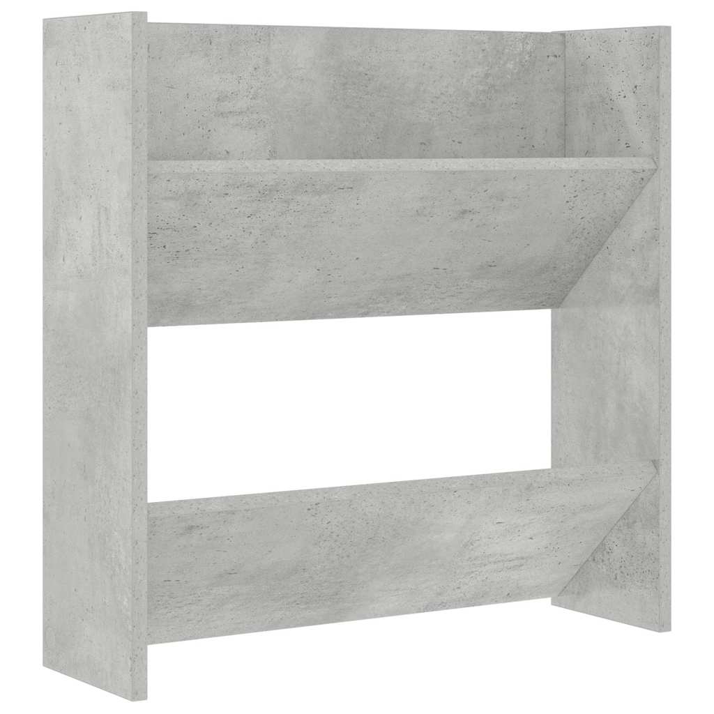 Scarpiere Muro 2pz Grigio Cemento 60x18x60cm Legno Multistrato