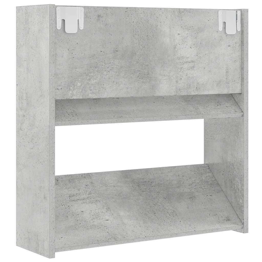 Scarpiere Muro 2pz Grigio Cemento 60x18x60cm Legno Multistrato
