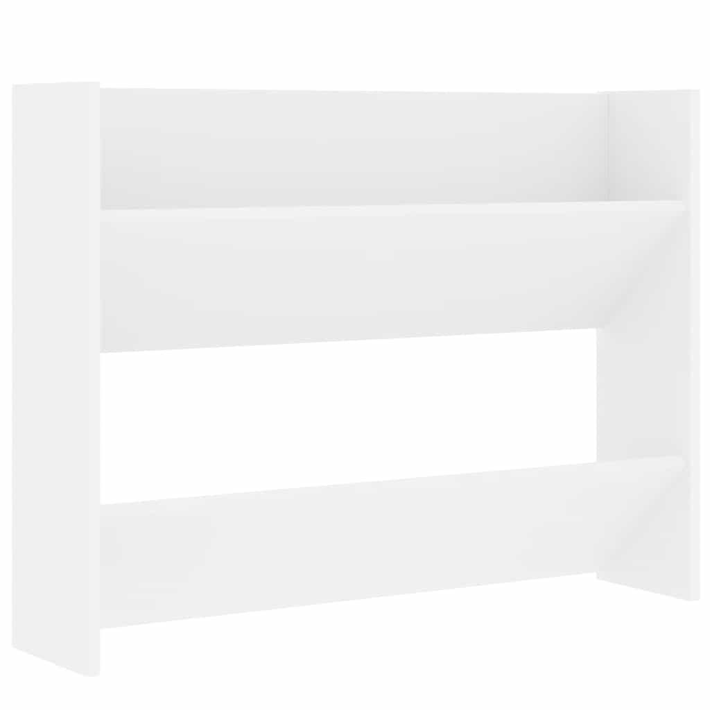 Scarpiera a Muro Bianca 80x18x60 cm in Legno Multistrato