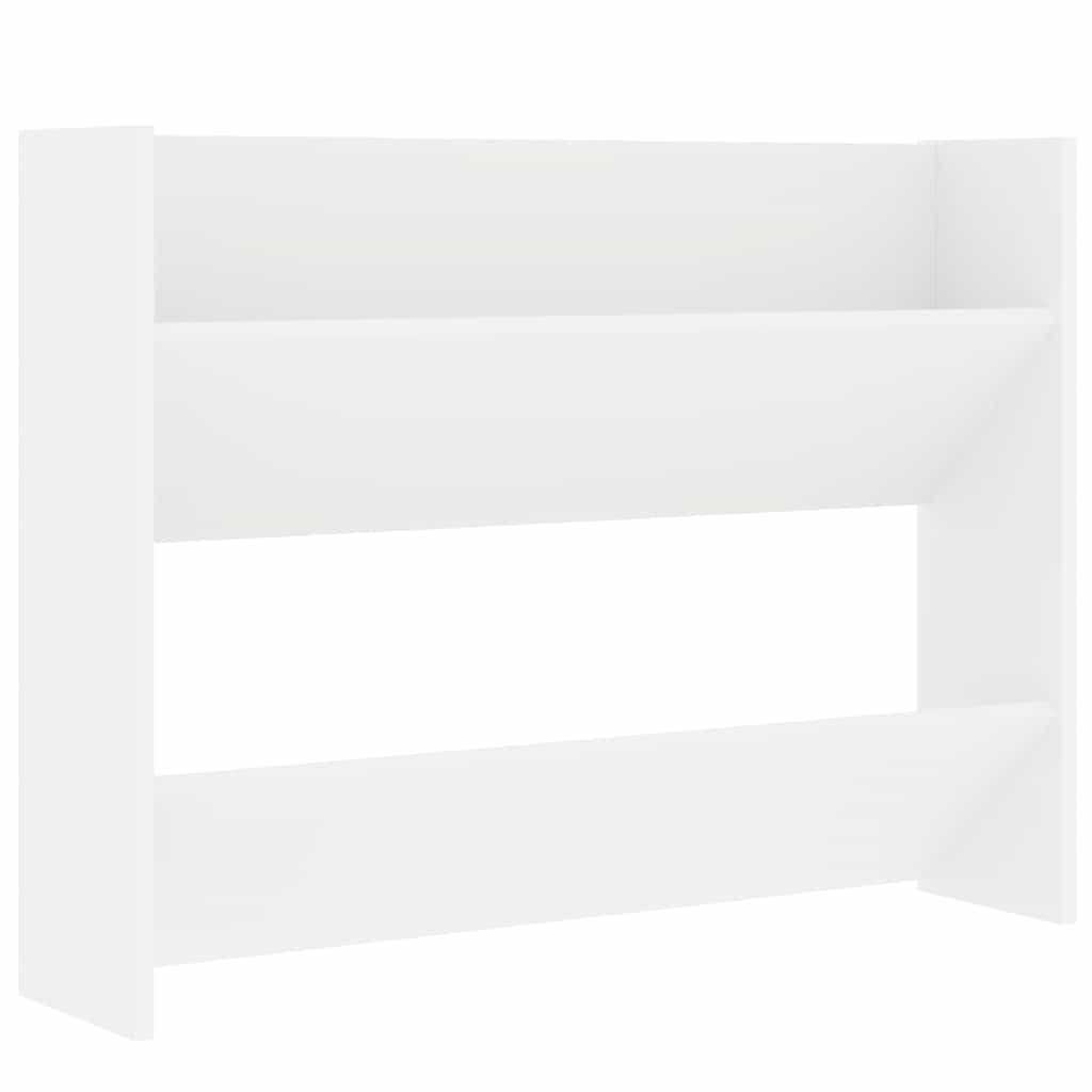 Scarpiere a Muro 2pz Bianche 80x18x60 cm in Legno Multistrato