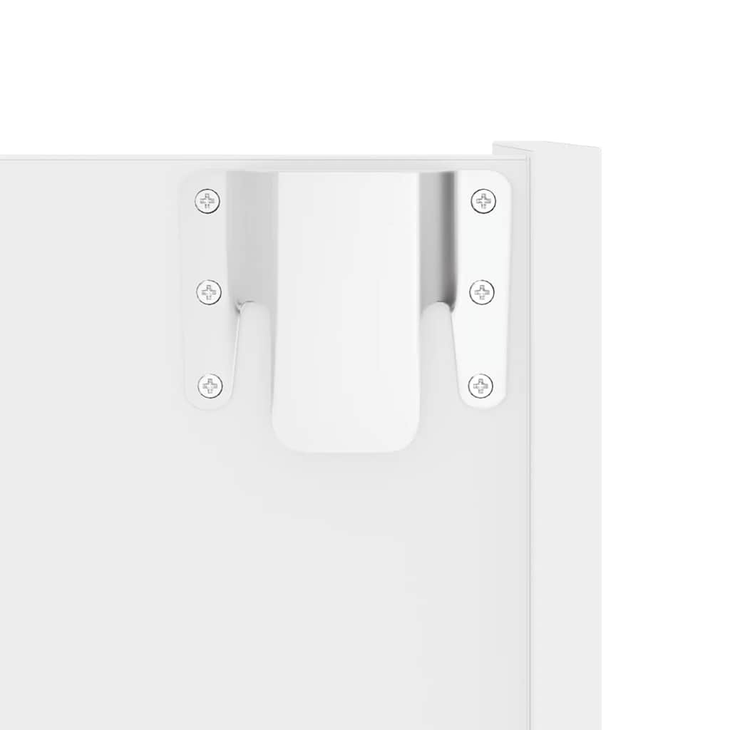 Scarpiere a Muro 2pz Bianche 80x18x60 cm in Legno Multistrato