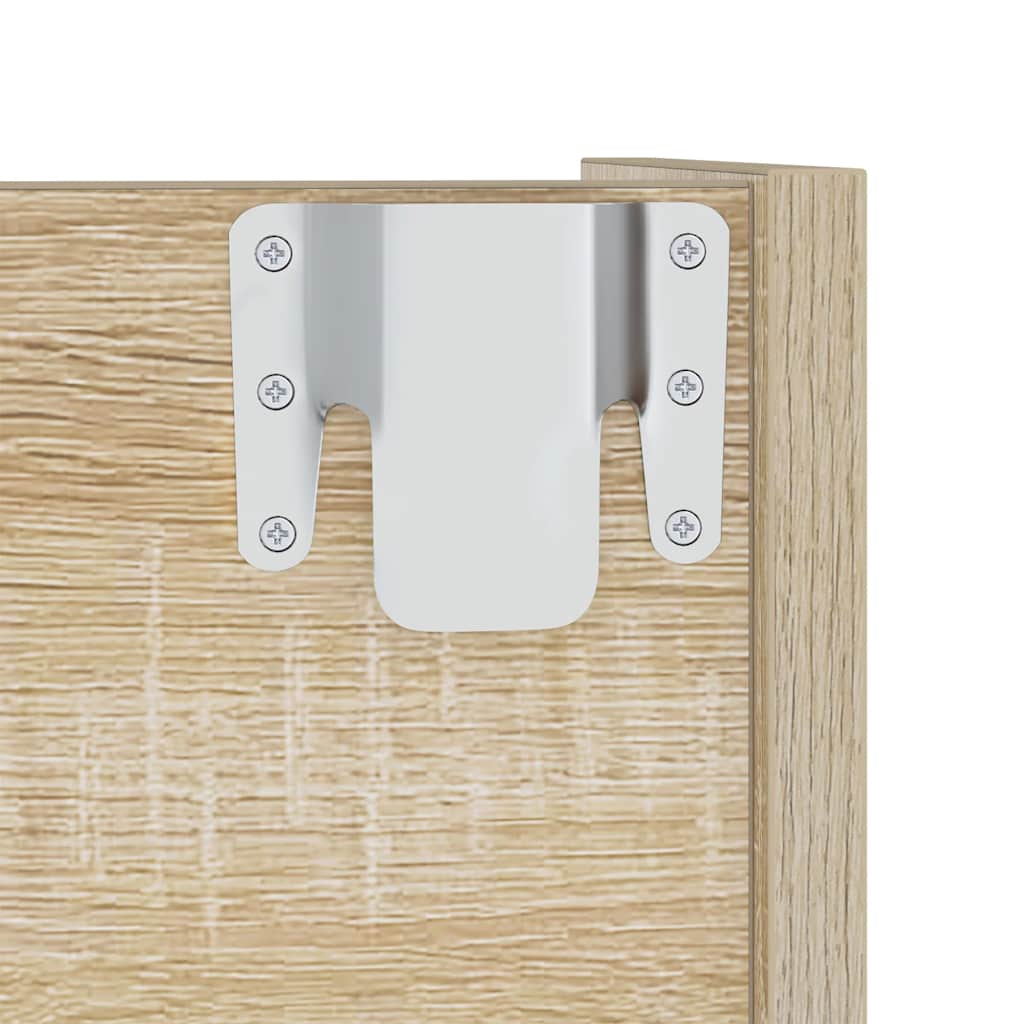 Scarpiera a Muro Rovere Sonoma 80x18x60 cm in Legno Multistrato
