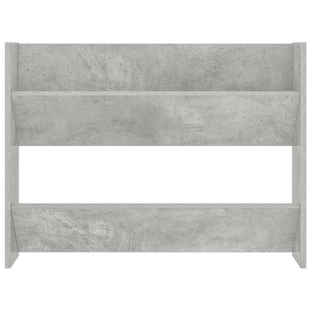 Scarpiera a Muro Grigio Cemento 80x18x60cm in Legno Multistrato