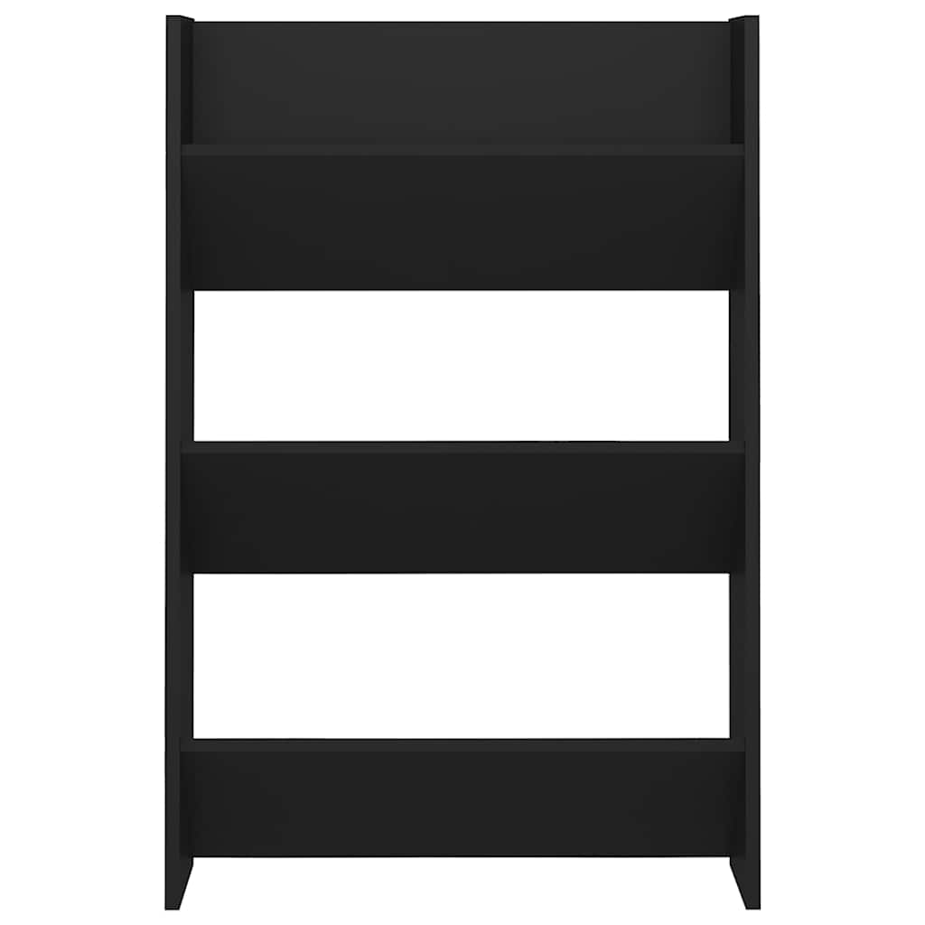 Scarpiere a Muro 2 pz Nere 60x18x90 cm in Legno Multistrato