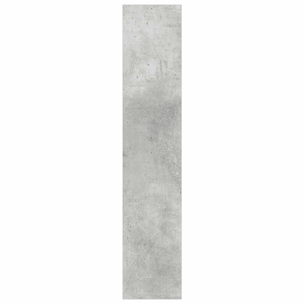 Scarpiera a Muro Grigio Cemento 60x18x90cm in Legno Multistrato