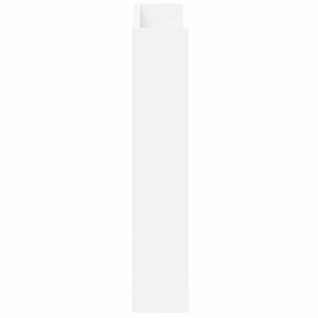 Scarpiere a Muro 2pz Bianche 80x18x90 cm in Legno Multistrato