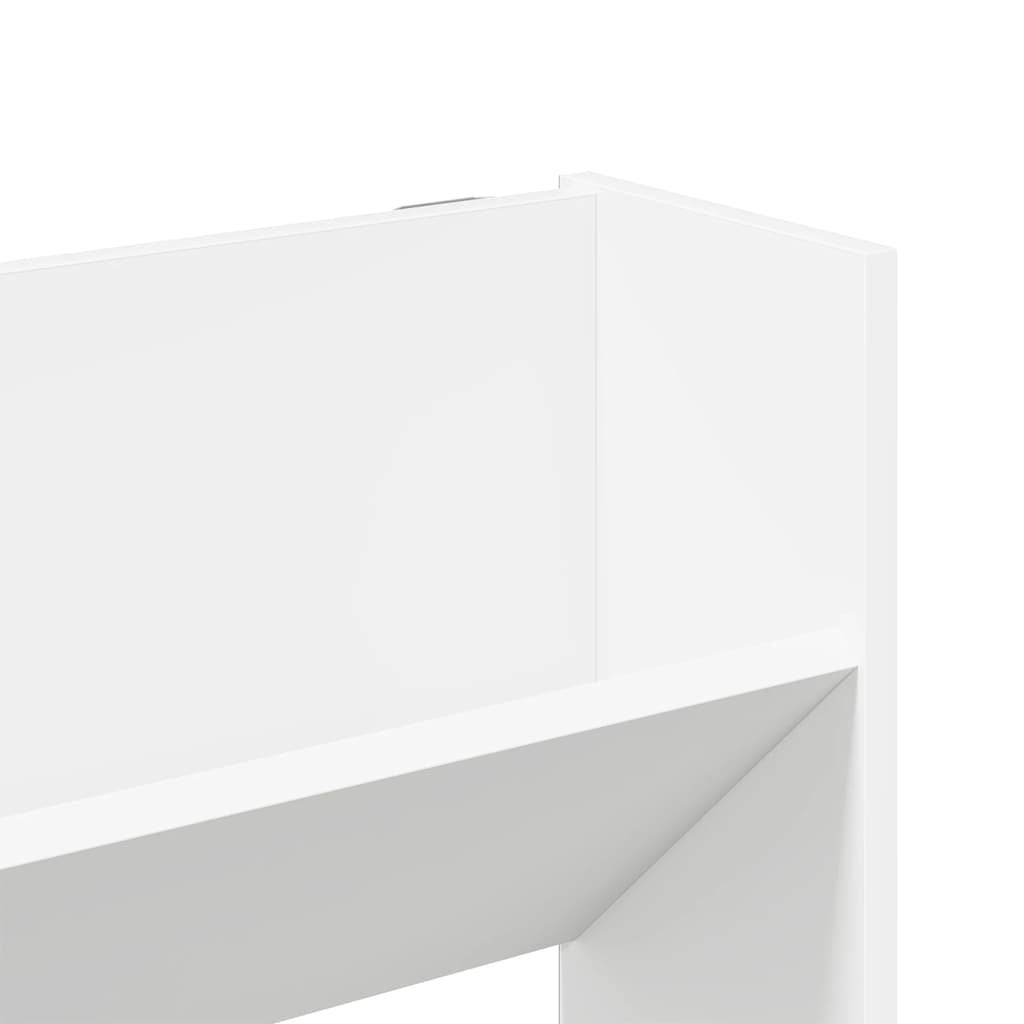 Scarpiere a Muro 2pz Bianche 80x18x90 cm in Legno Multistrato