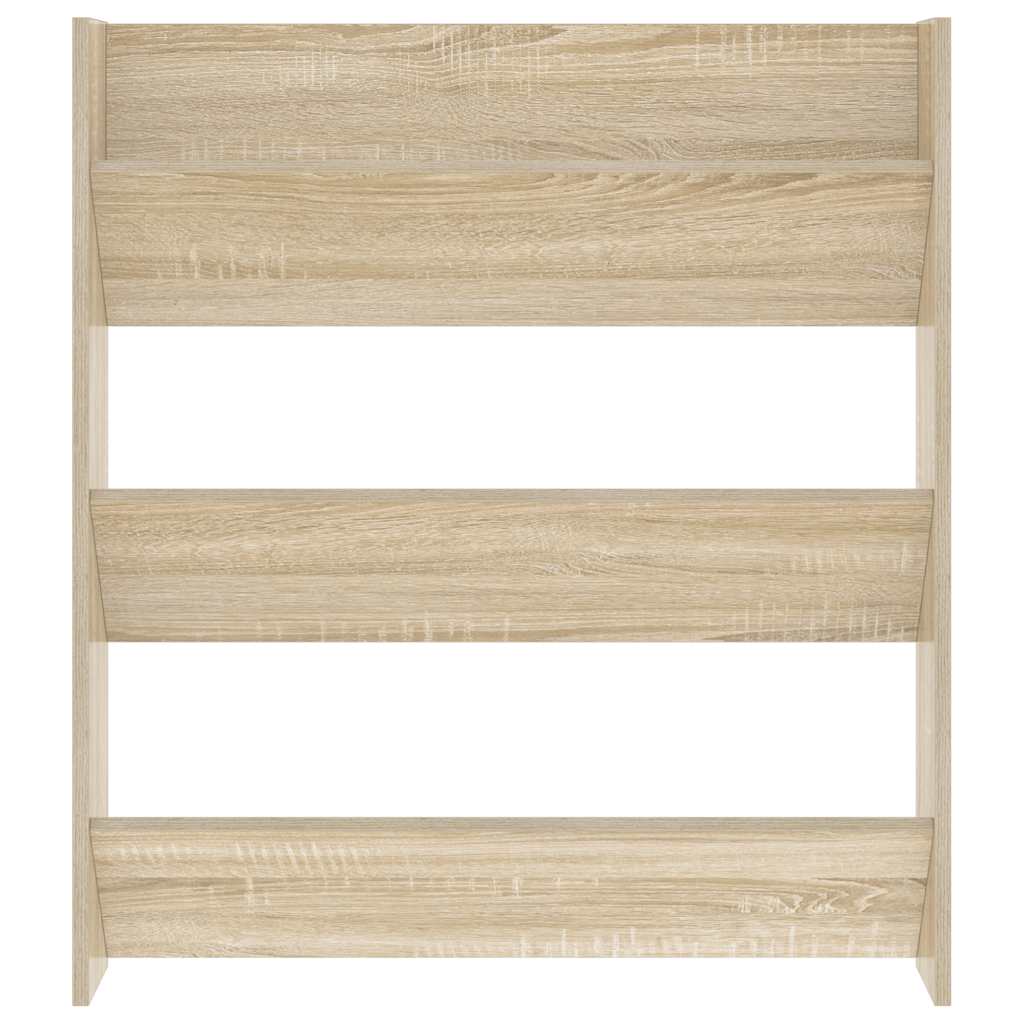 Scarpiera a Muro Rovere Sonoma 80x18x90 cm in Legno Multistrato