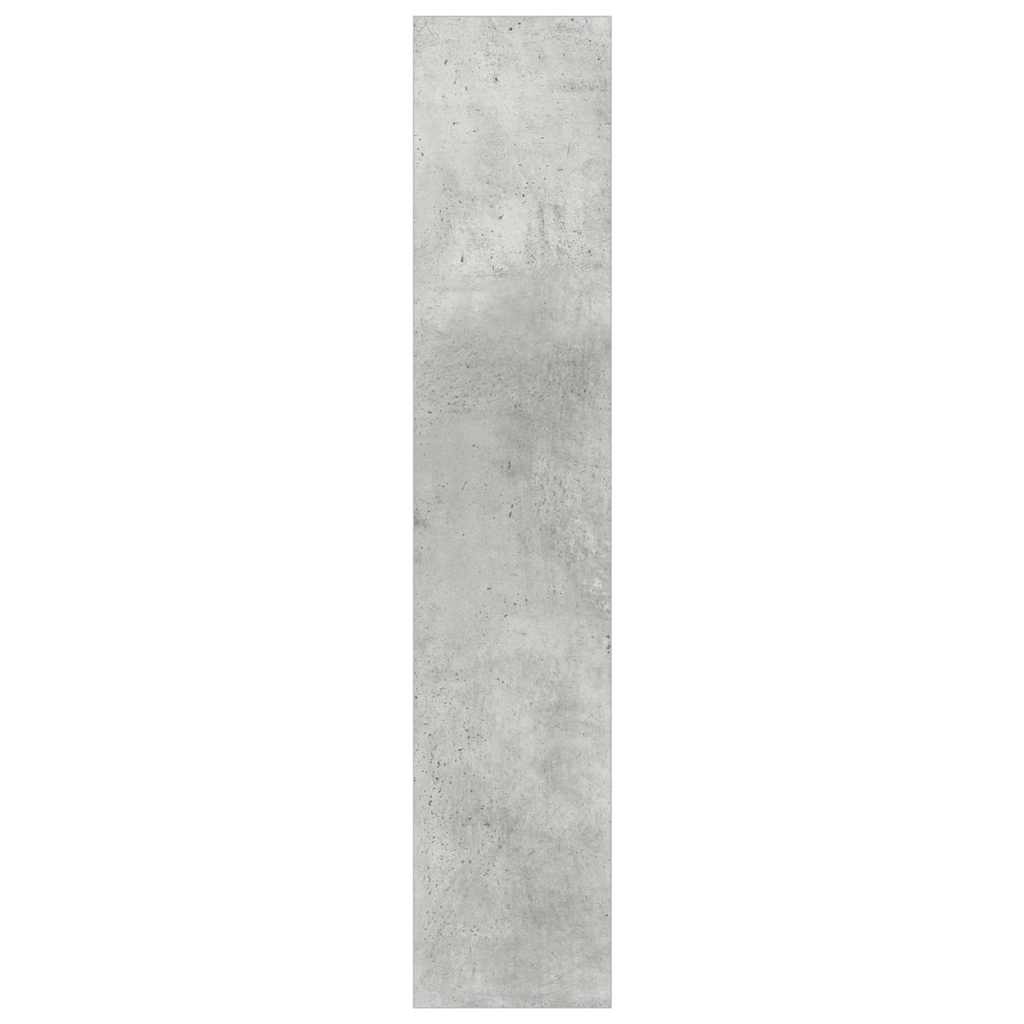 Scarpiera a Muro Grigio Cemento 80x18x90cm in Legno Multistrato
