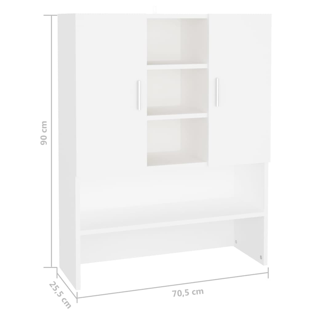 Mobile per Lavatrice Bianco 70,5x25,5x90 cm