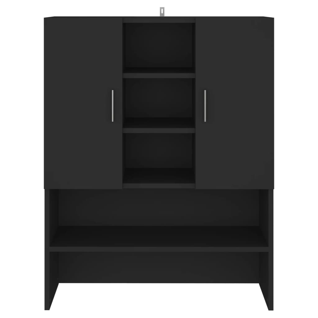 Mobile per Lavatrice Nero 70,5x25,5x90 cm