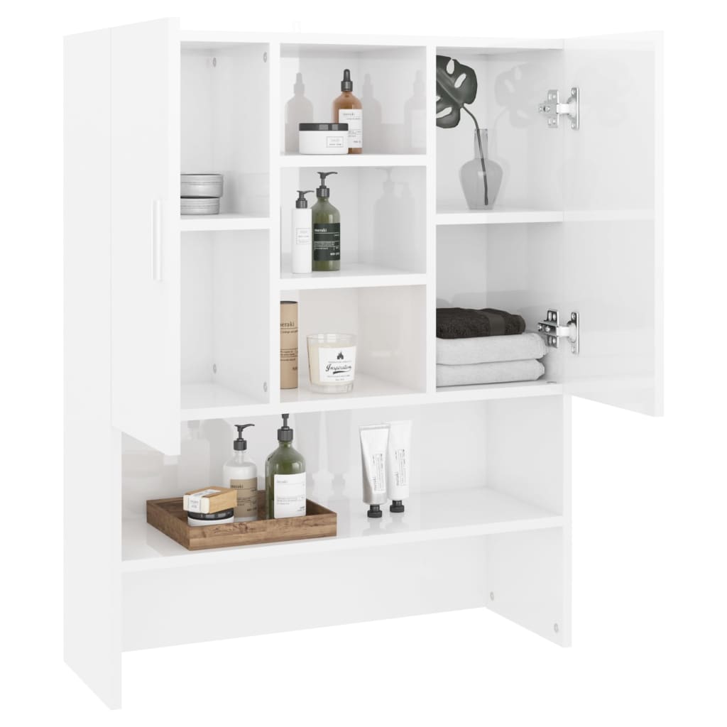 Mobile per Lavatrice Bianco Lucido 70,5x25,5x90 cm