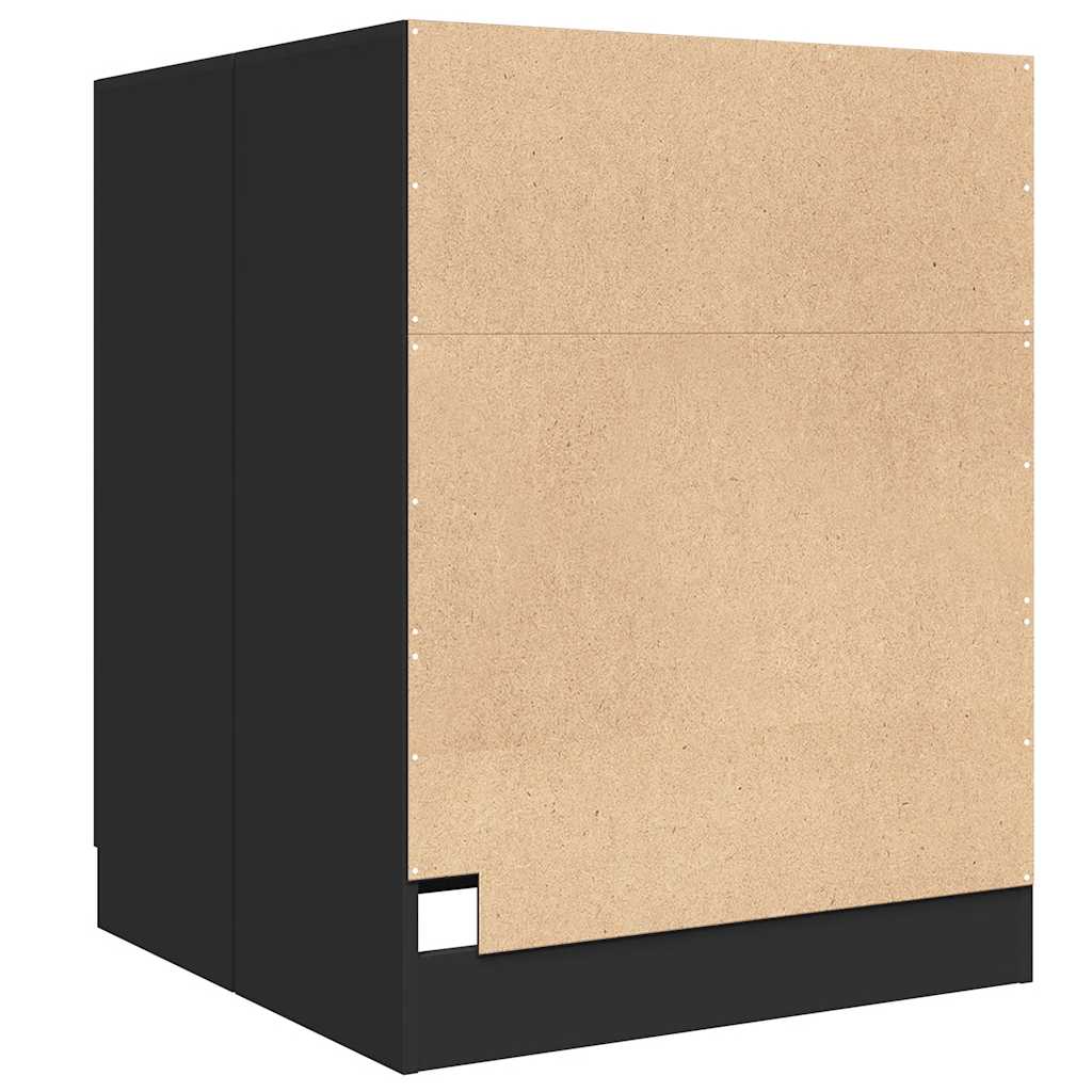 Mobile per Lavatrice Nero 71x71,5x91,5 cm