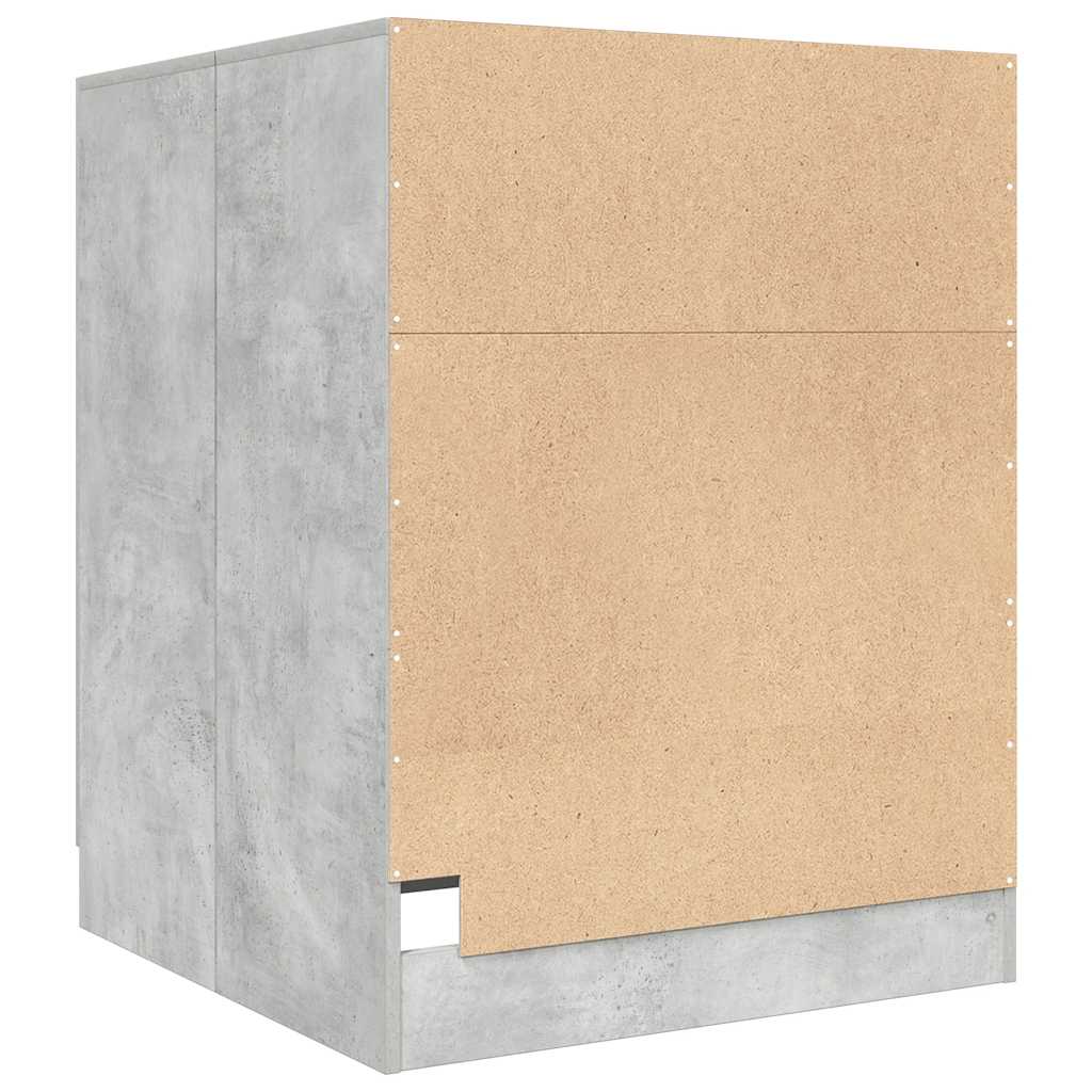 Mobile per Lavatrice Grigio Cemento 71x71,5x91,5 cm