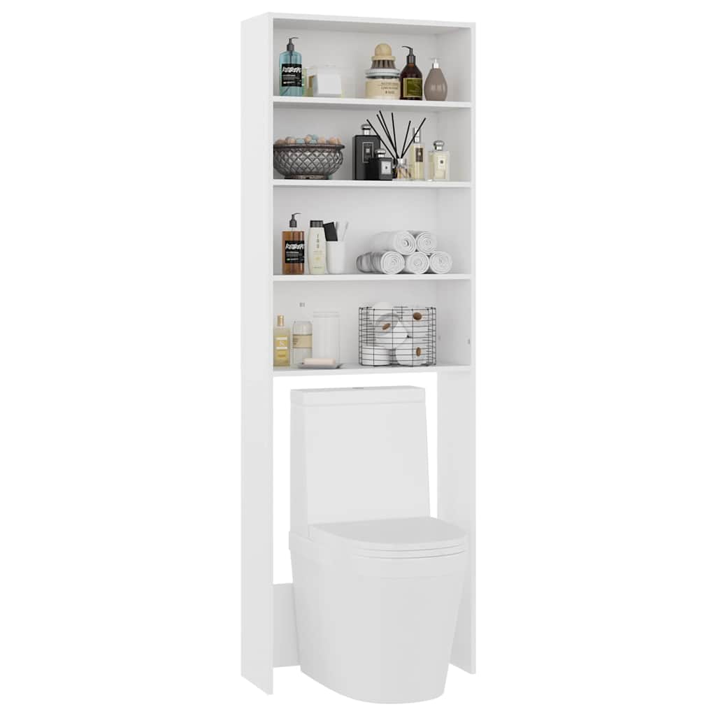 Mobile per Lavatrice Bianco 64x24x190 cm