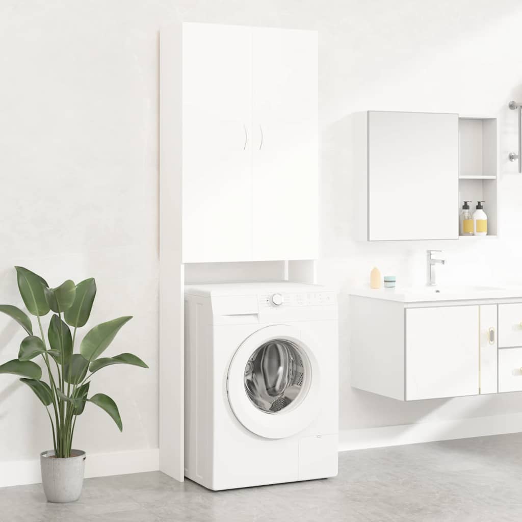 Mobile per Lavatrice Bianco 64x25,5x190 cm
