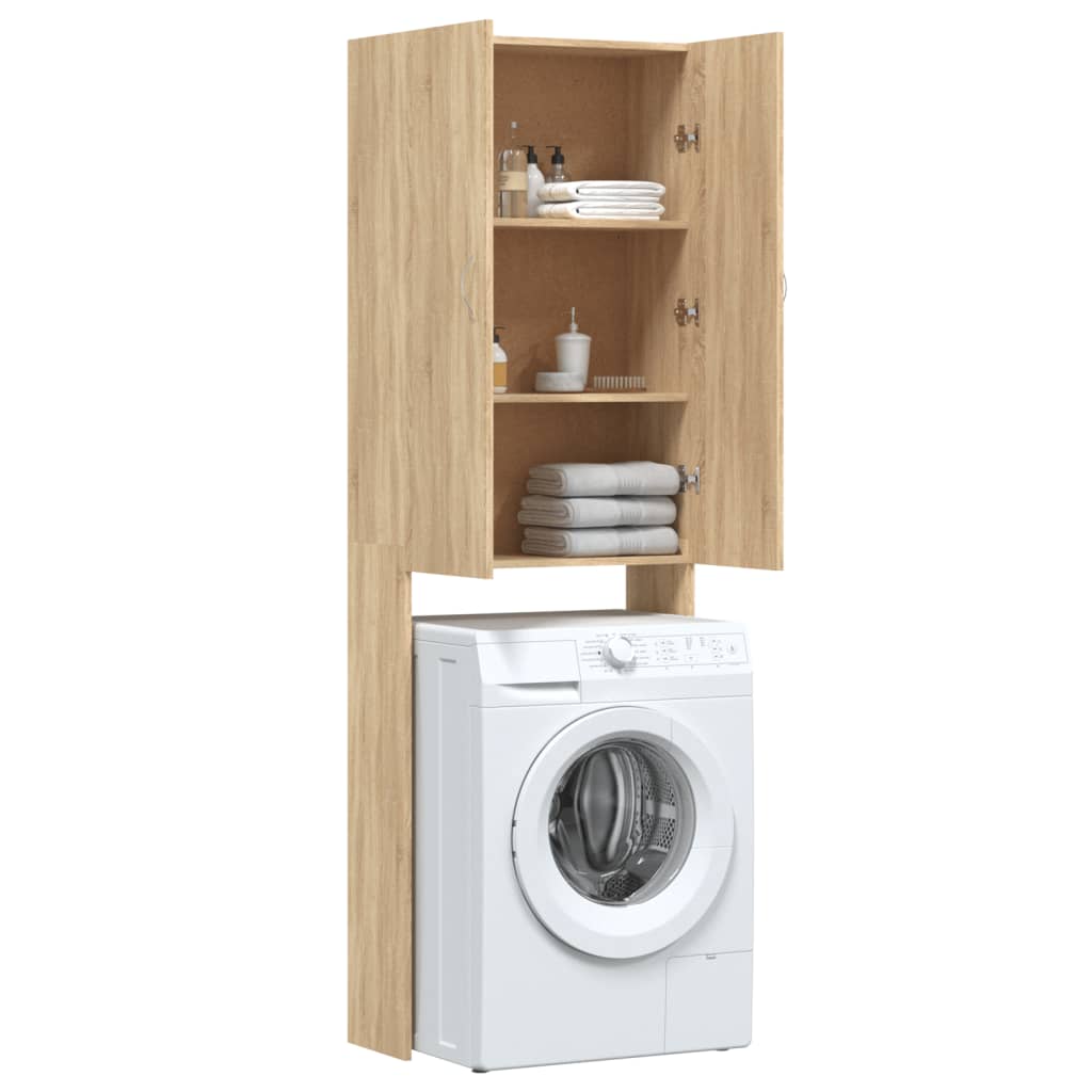 Mobile per Lavatrice Rovere Sonoma 64x25,5x190 cm