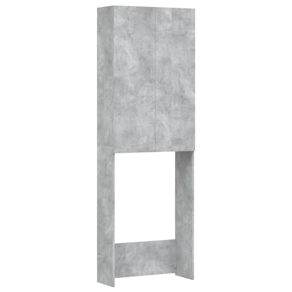 Mobile per Lavatrice Grigio Cemento 64x25,5x190 cm