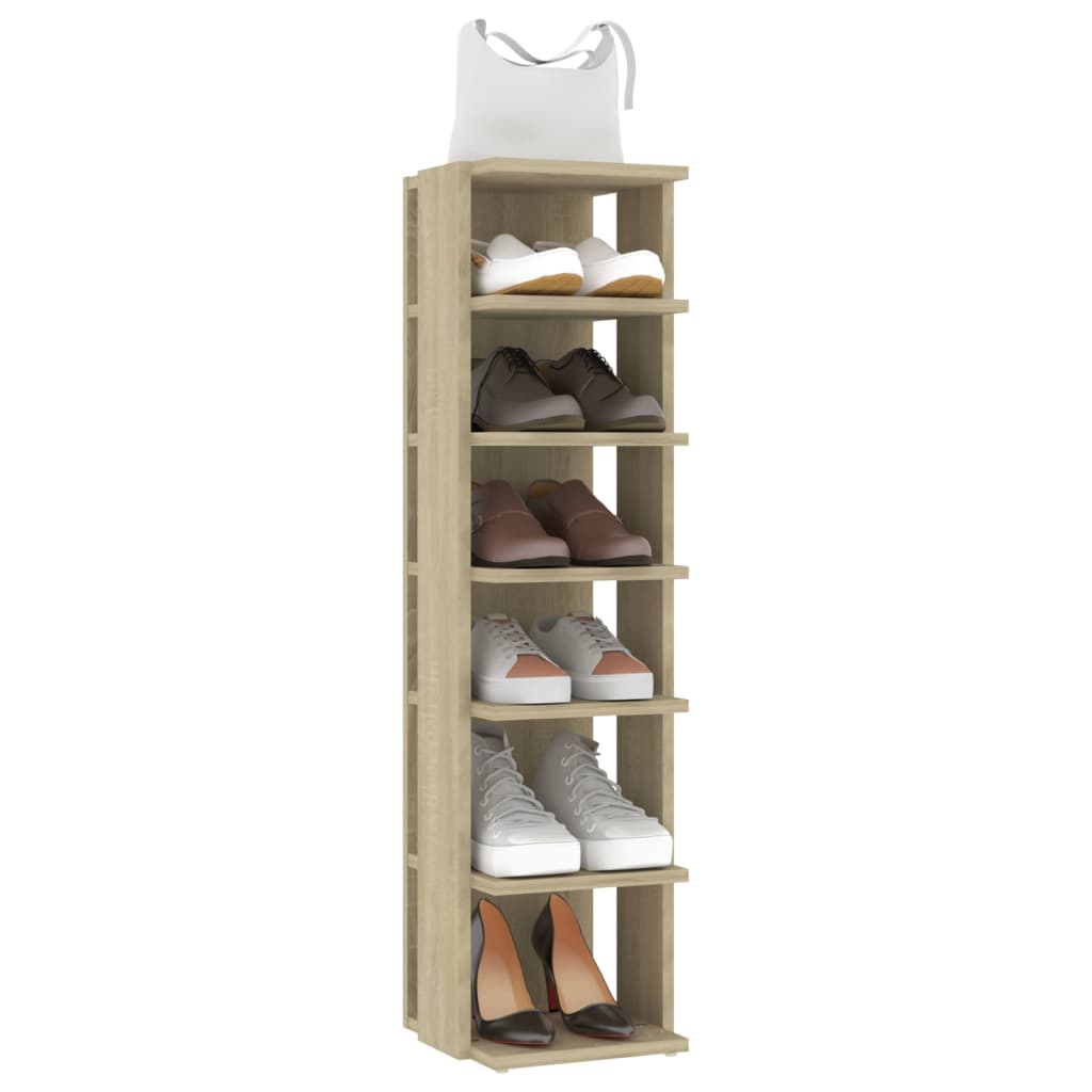 Scarpiera Rovere Sonoma 27,5x27x102 cm in Legno Multistrato