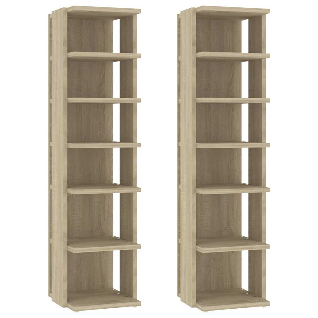 Scarpiere 2 pz Rovere sonoma 27,5x27x102 cm